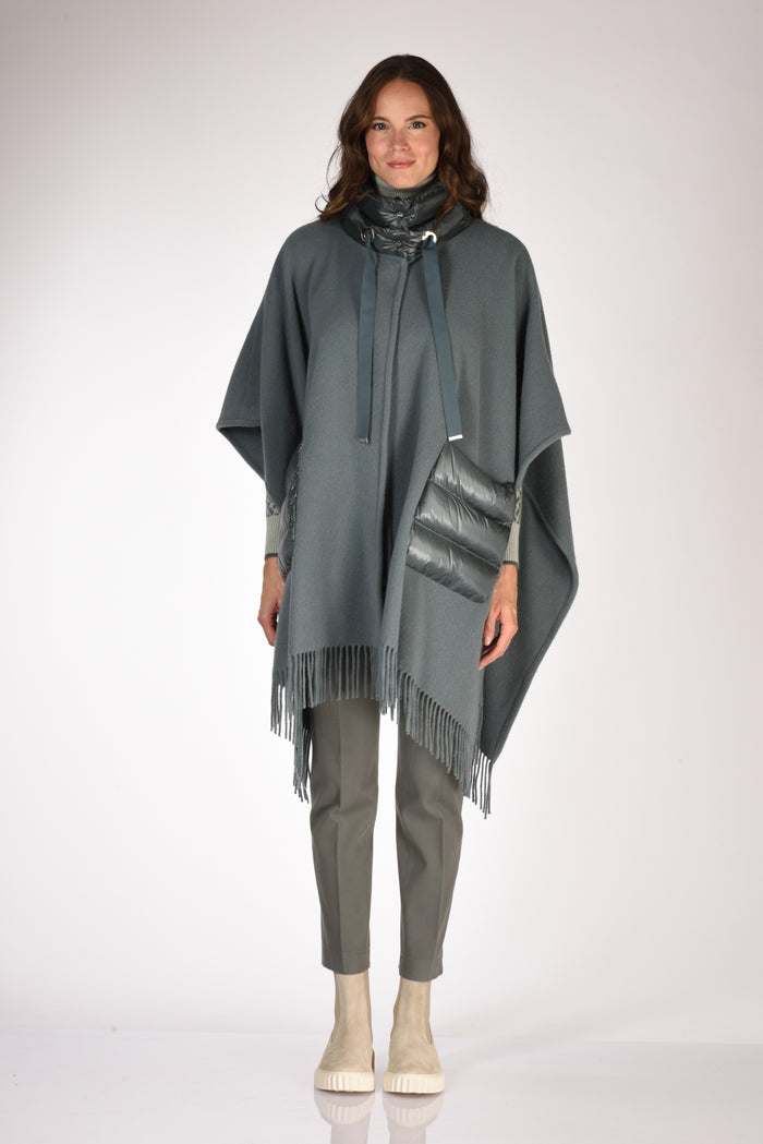 Herno Poncho Warmy Azzurro Scuro Donna - 3
