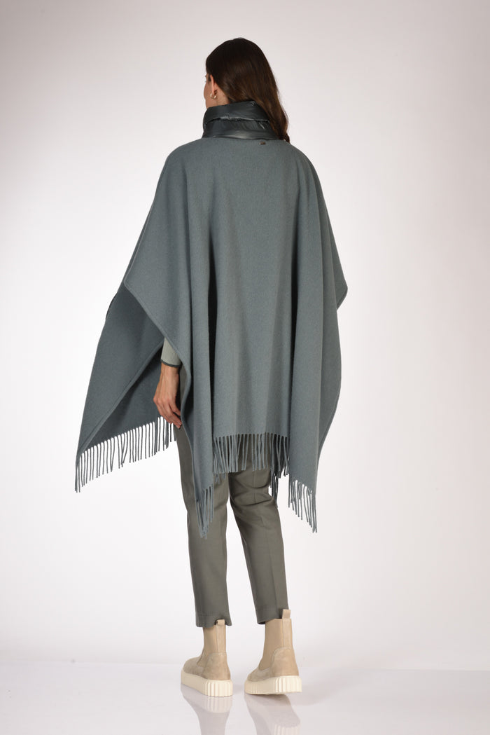 Herno Poncho Warmy Azzurro Scuro Donna - 5