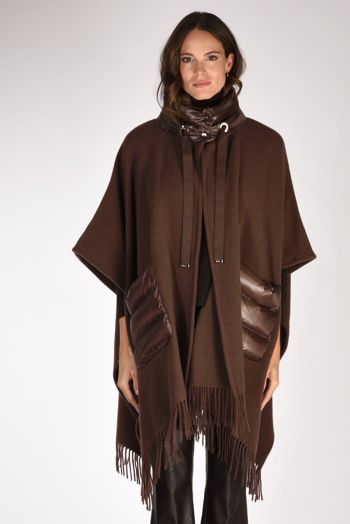 Herno Poncho Warmy Marrone Donna - 2
