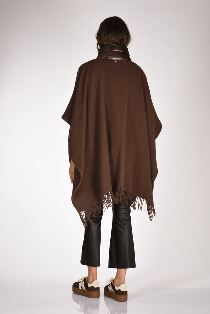 Herno Poncho Warmy Marrone Donna - 4