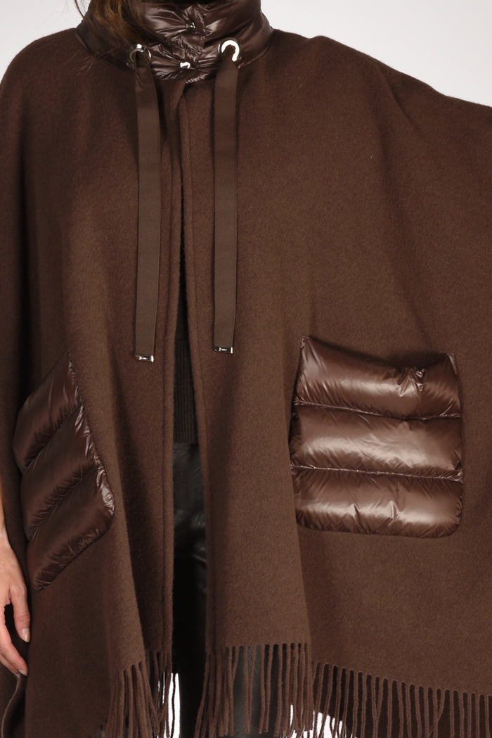 Herno Poncho Warmy Marrone Donna - 5
