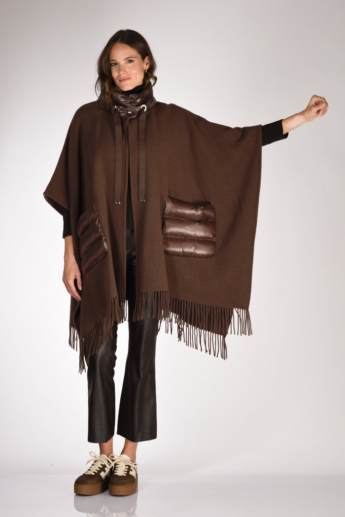 Herno Poncho Warmy Marrone Donna - 6