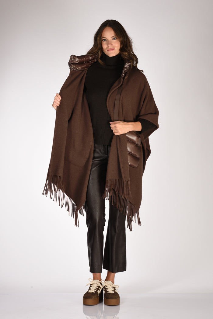 Herno Poncho Warmy Marrone Donna - 7