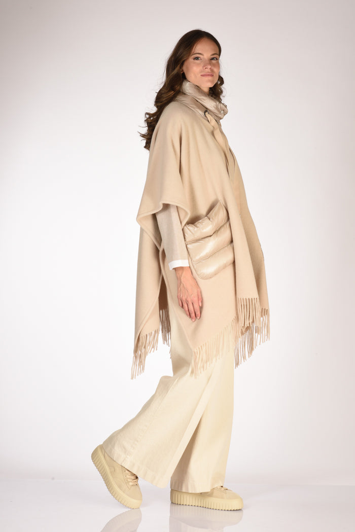 Herno Poncho Warmy Beige Donna - 1