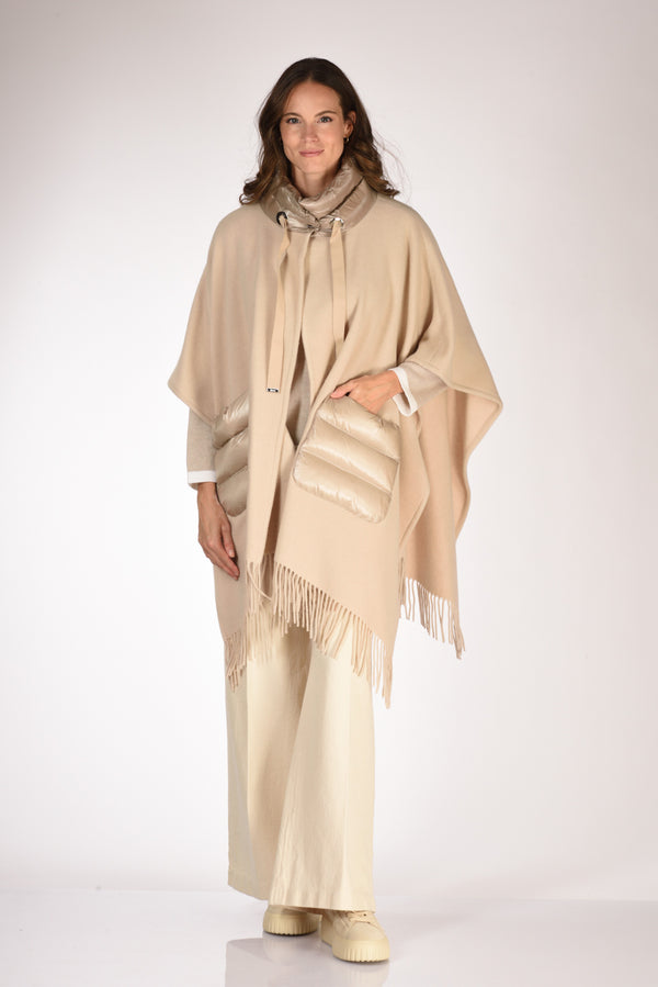 Herno Poncho Warmy Beige Donna-2