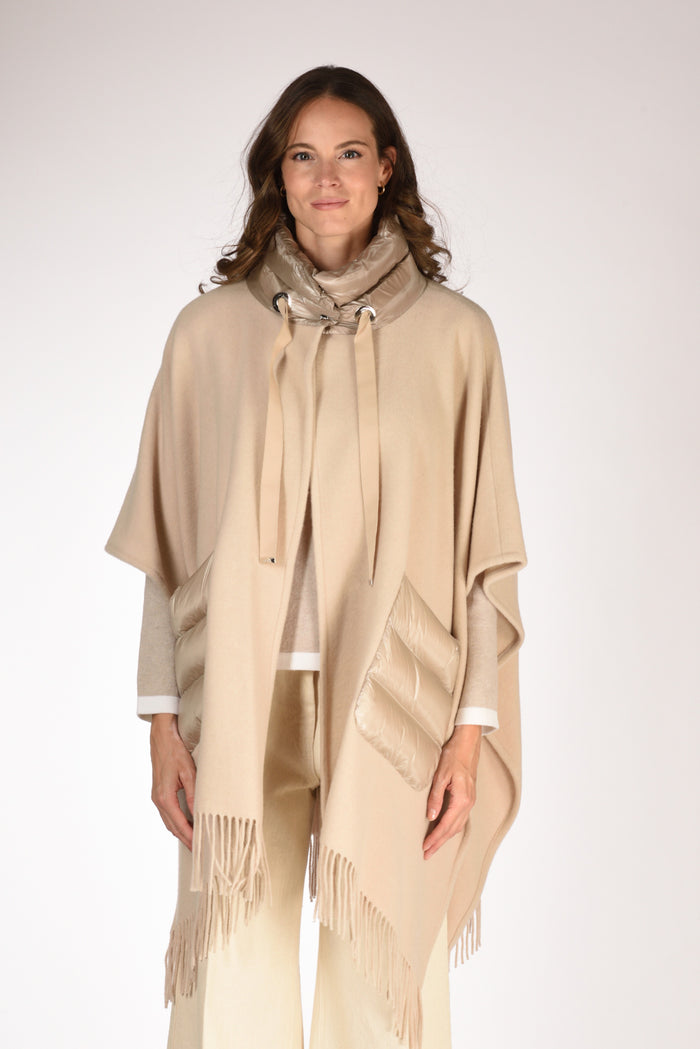 Herno Poncho Warmy Beige Donna - 3