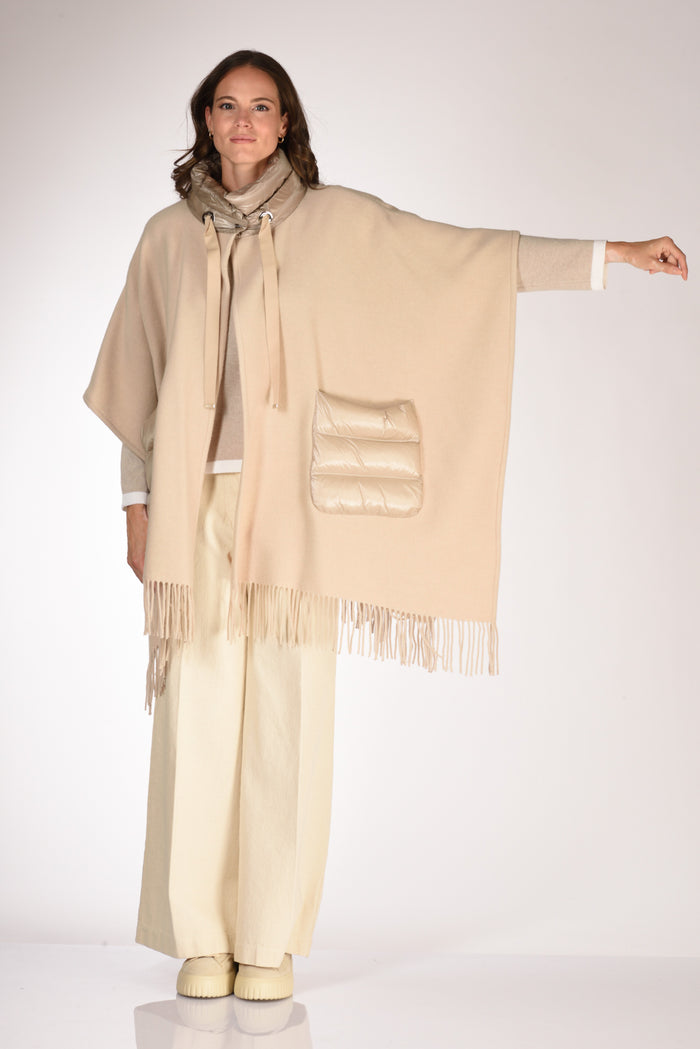 Herno Poncho Warmy Beige Donna - 6