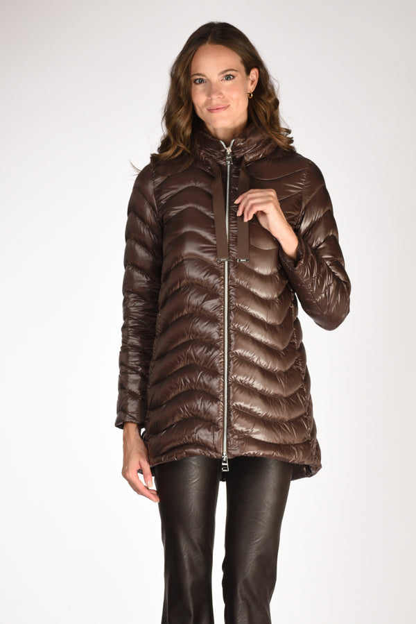 Herno Piumino Onda Marrone Donna