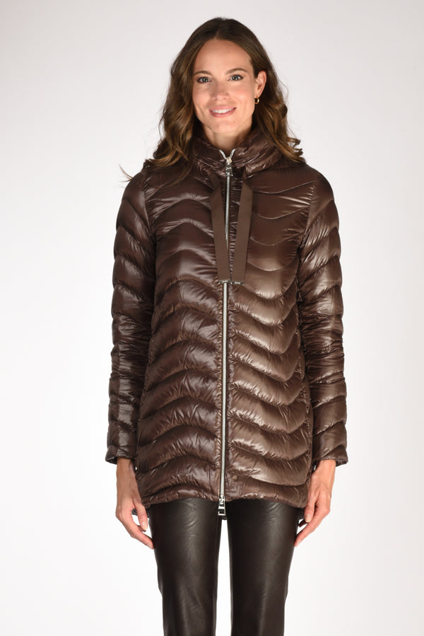 Herno Piumino Onda Marrone Donna-2