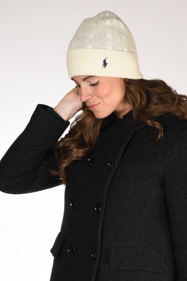 Polo Ralph Lauren Cappello Bianco Naturale Donna