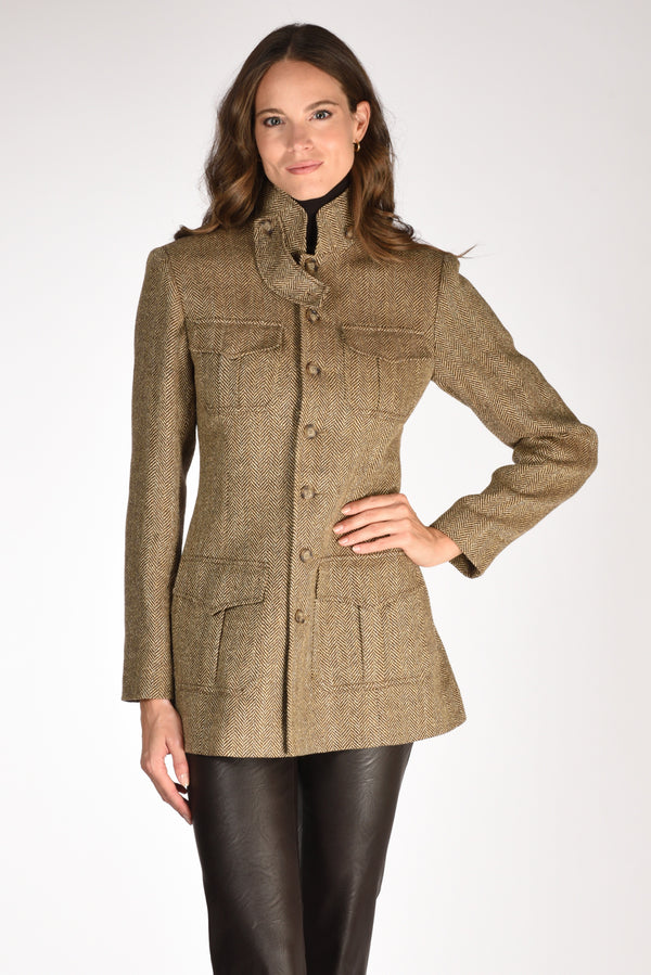 Polo Ralph Lauren Blazer Field Marrone/beige Donna
