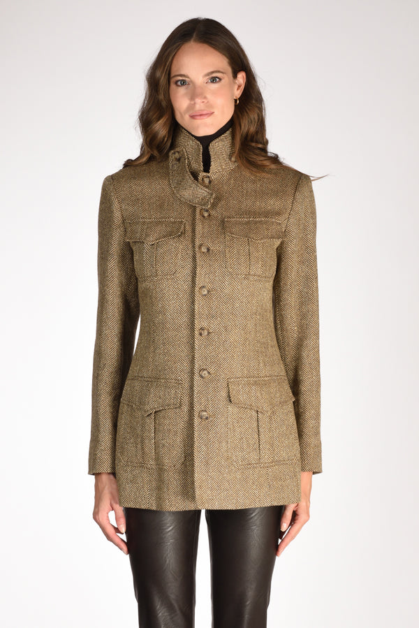 Polo Ralph Lauren Blazer Field Marrone/beige Donna-2