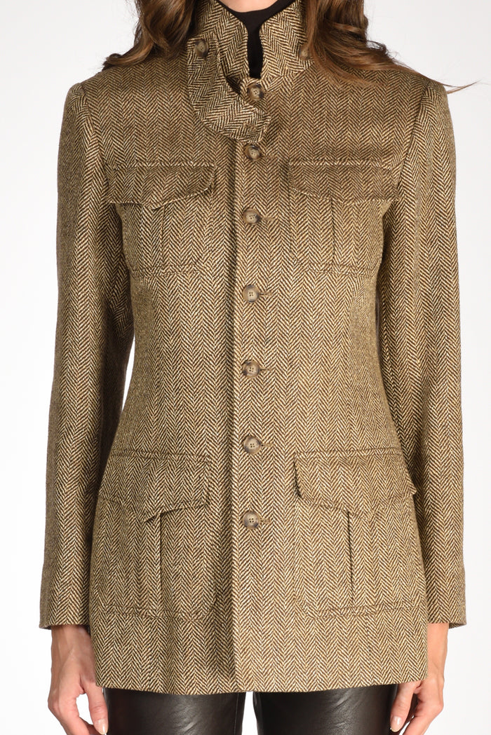 Polo Ralph Lauren Blazer Field Marrone/beige Donna - 3