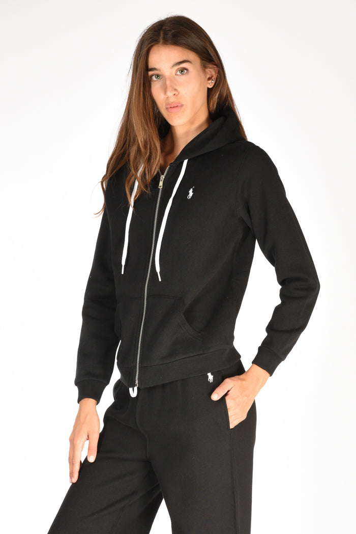 Polo Ralph Lauren Felpa Full Zip Nero Donna - 1