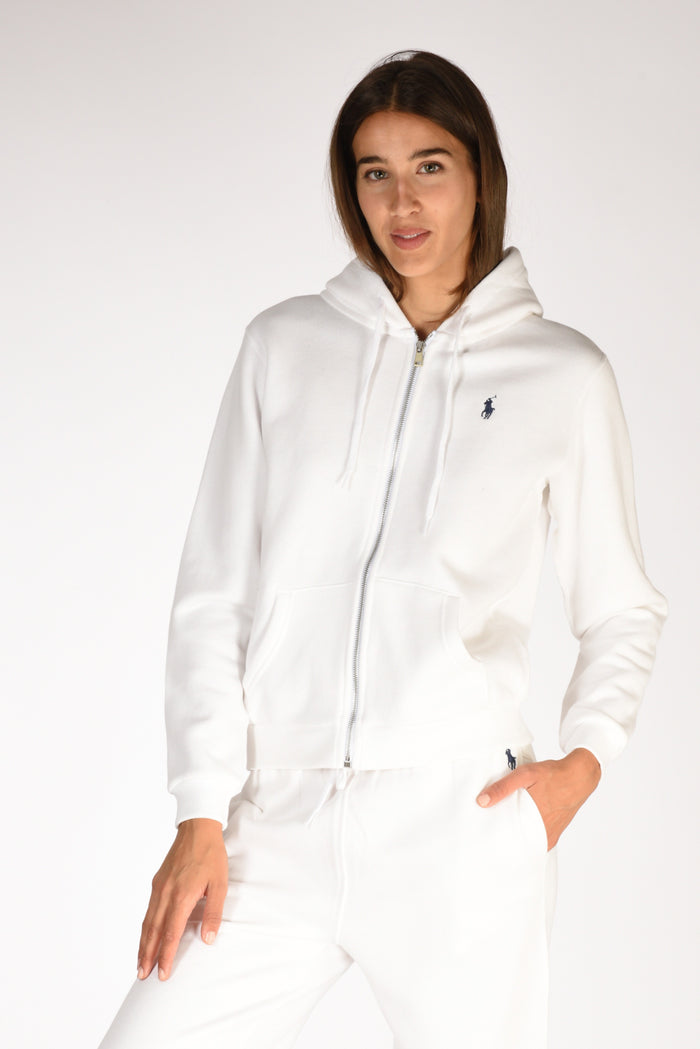 Polo Ralph Lauren Felpa Full Zip Bianco Donna - 1