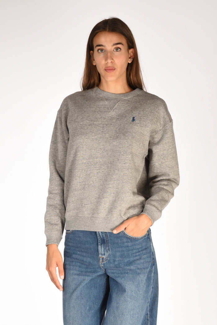 Polo Ralph Lauren Felpa Girocollo Grigio Donna - 1