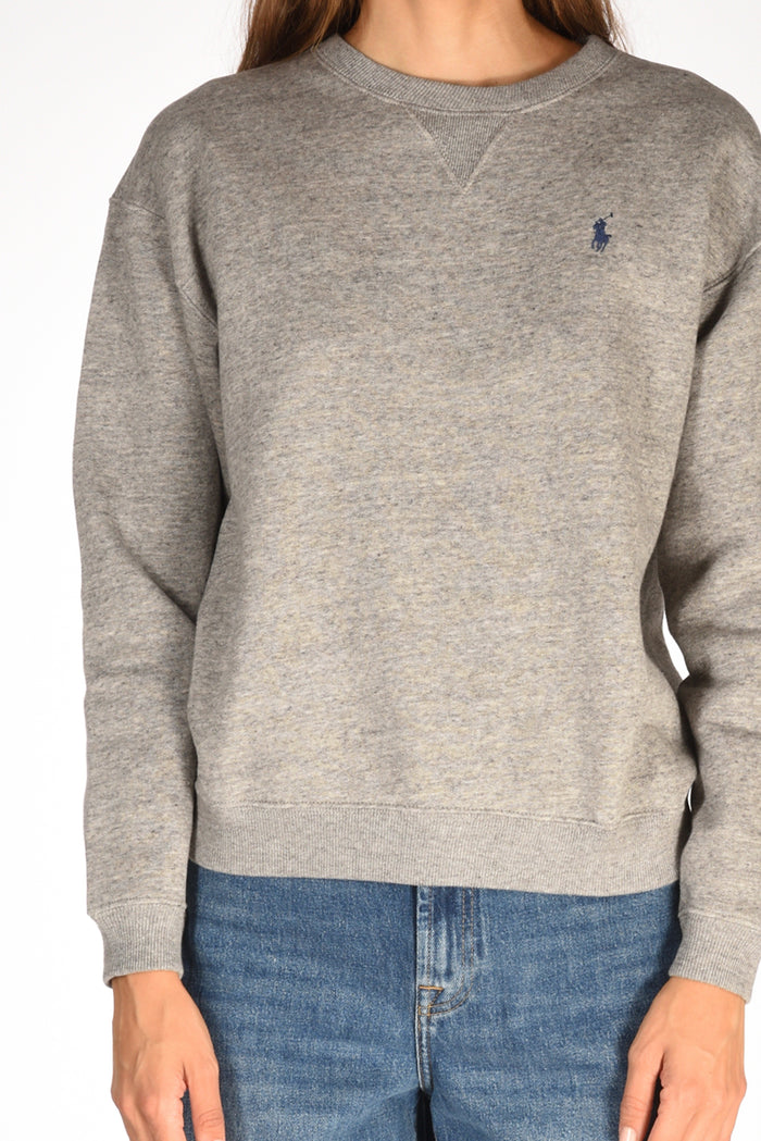 Polo Ralph Lauren Felpa Girocollo Grigio Donna - 3