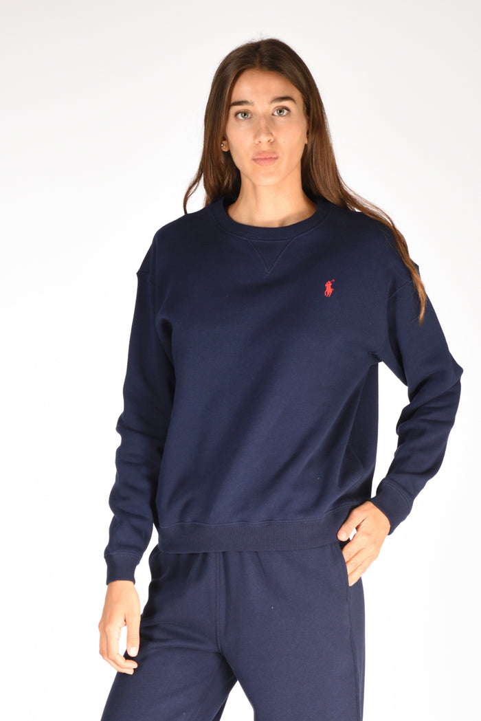 Polo Ralph Lauren Felpa Girocollo Blu Donna - 1