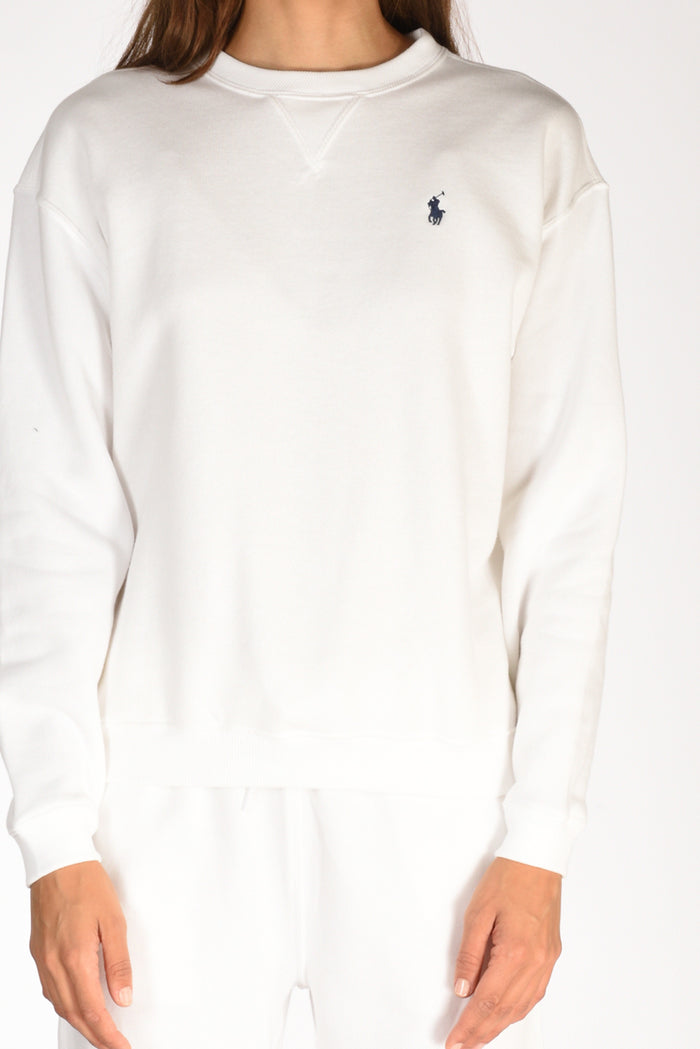 Polo Ralph Lauren Felpa Girocollo Bianco Donna - 3