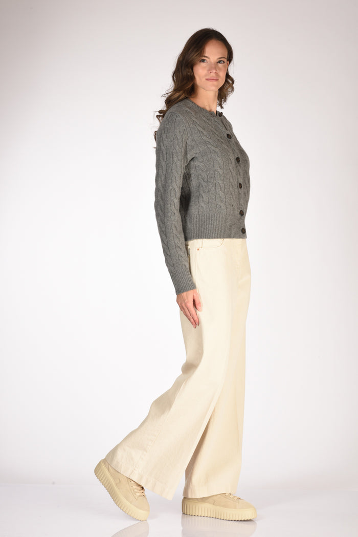 Polo Ralph Lauren Cardigan Polo Grigio Donna - 4