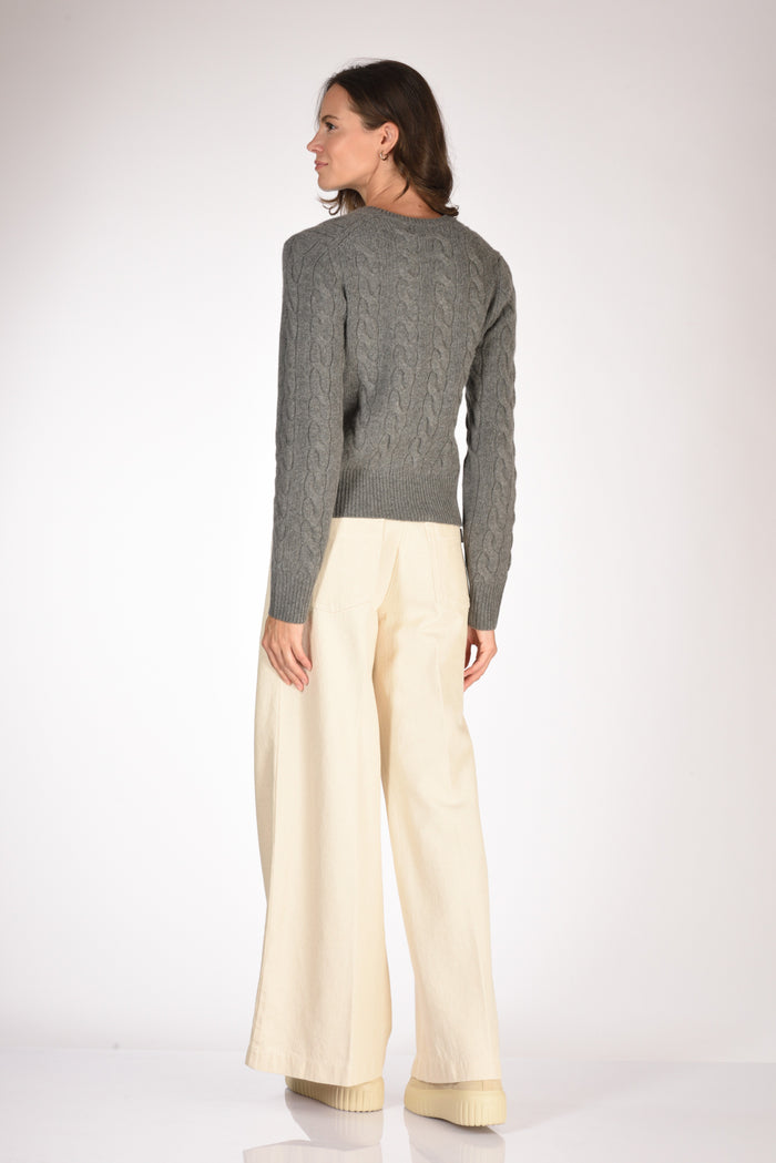 Polo Ralph Lauren Cardigan Polo Grigio Donna - 5