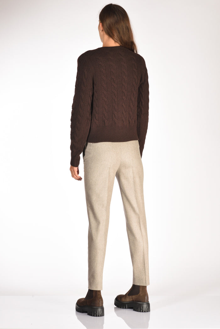 Polo Ralph Lauren Cardigan Polo Marrone Donna - 5