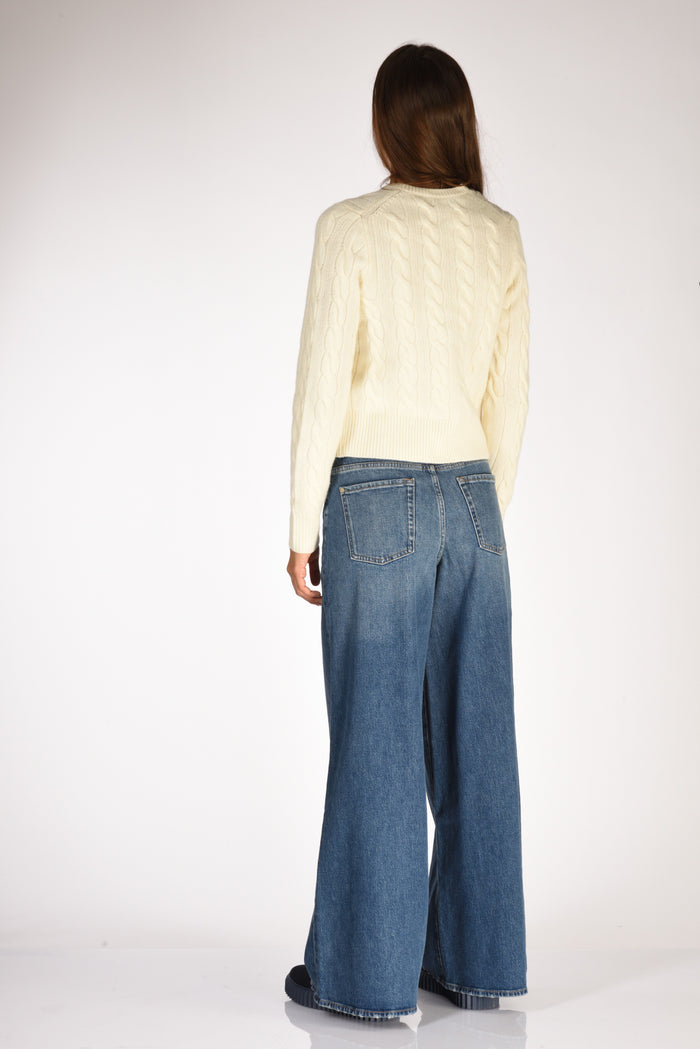 Polo Ralph Lauren Cardigan Polo Bianco Naturale Donna - 5