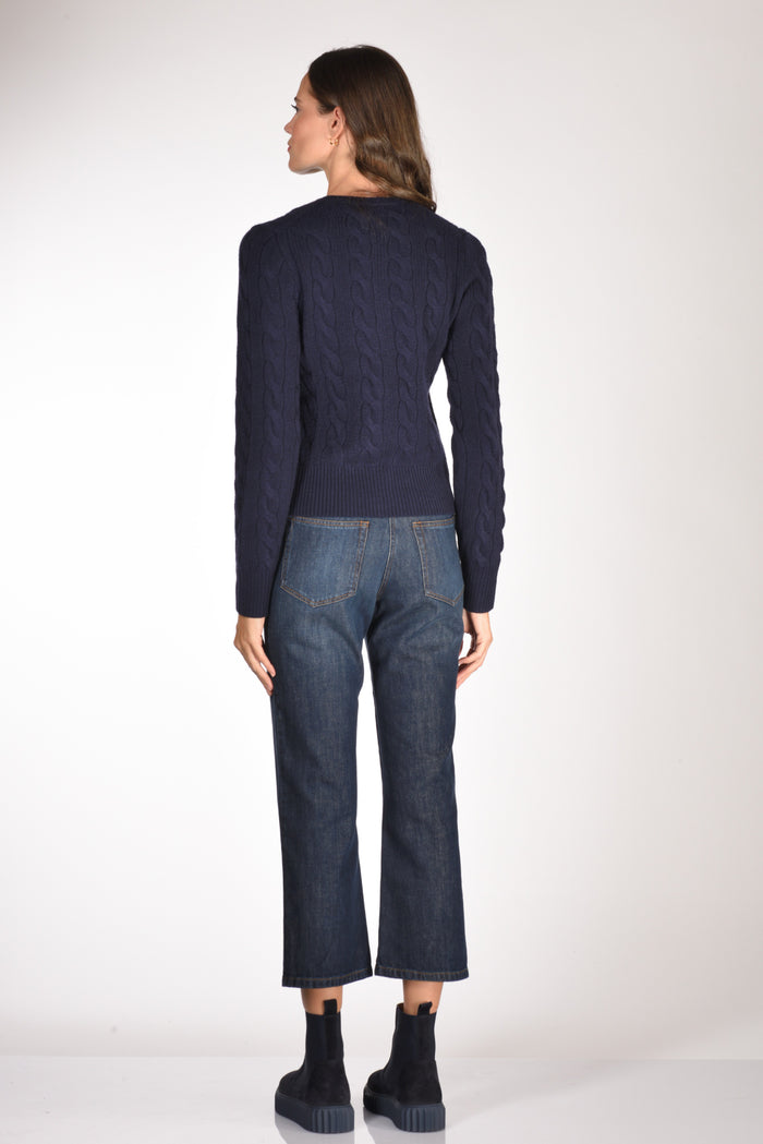 Polo Ralph Lauren Cardigan Polo Blu Donna - 5