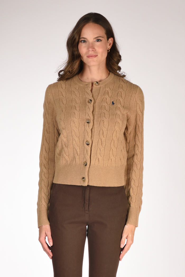 Polo Ralph Lauren Cardigan Polo Beige Donna - 2
