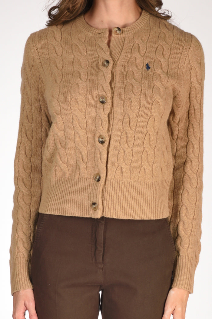 Polo Ralph Lauren Cardigan Polo Beige Donna - 3