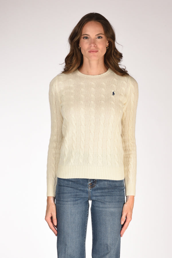Polo Ralph Lauren Maglia Polo Bianco Naturale Donna-2
