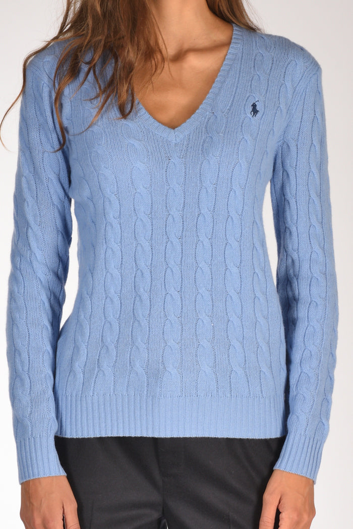 Polo Ralph Lauren Maglia V Polo Azzurro Donna - 3