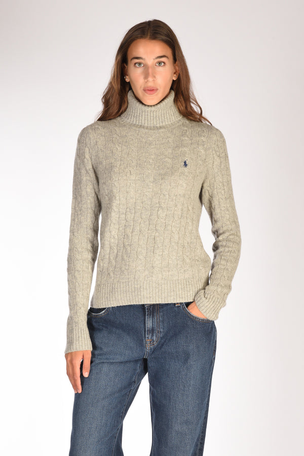 Polo Ralph Lauren Collo Alto Polo Grigio Donna