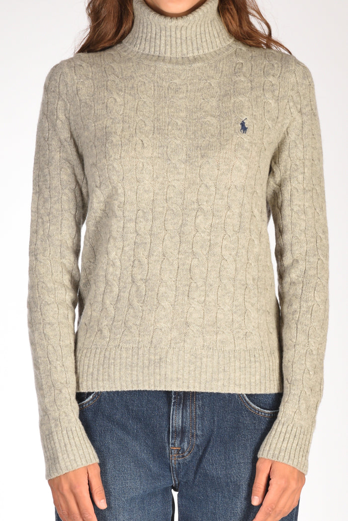 Polo Ralph Lauren Collo Alto Polo Grigio Donna - 3