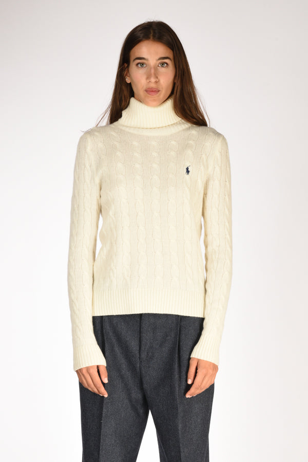 Polo Ralph Lauren Collo Alto Polo Bianco Naturale Donna-2