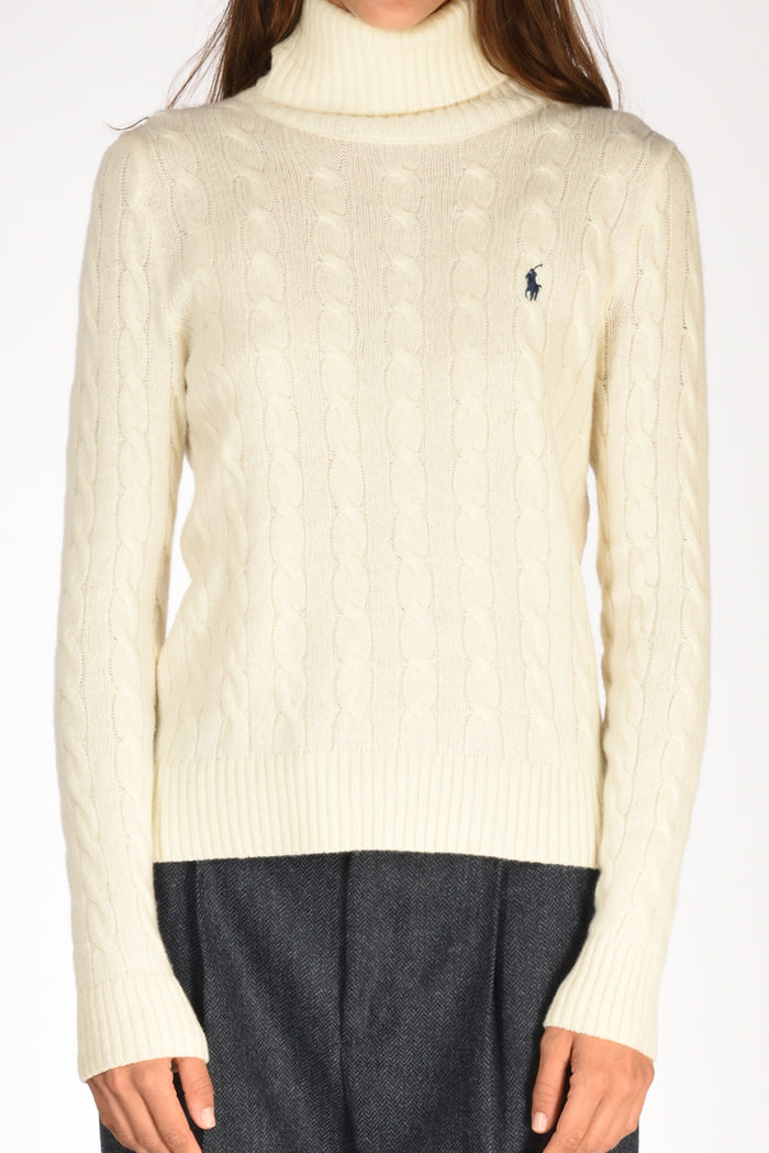Polo Ralph Lauren Collo Alto Polo Bianco Naturale Donna - 3
