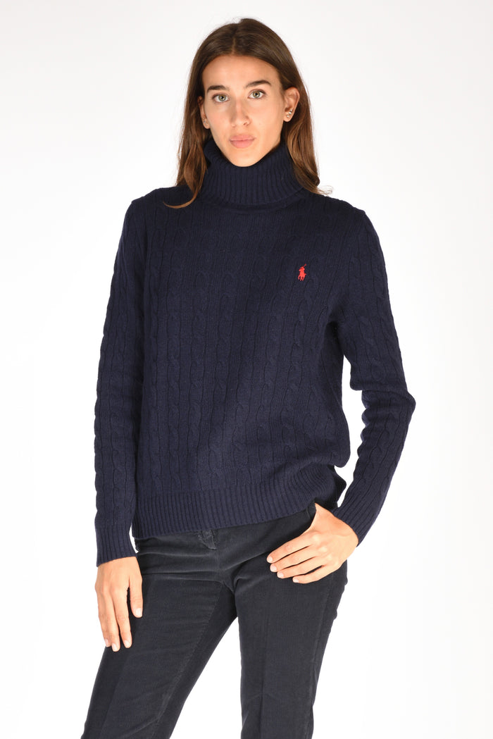 Polo Ralph Lauren Collo Alto Polo Blu Donna - 1