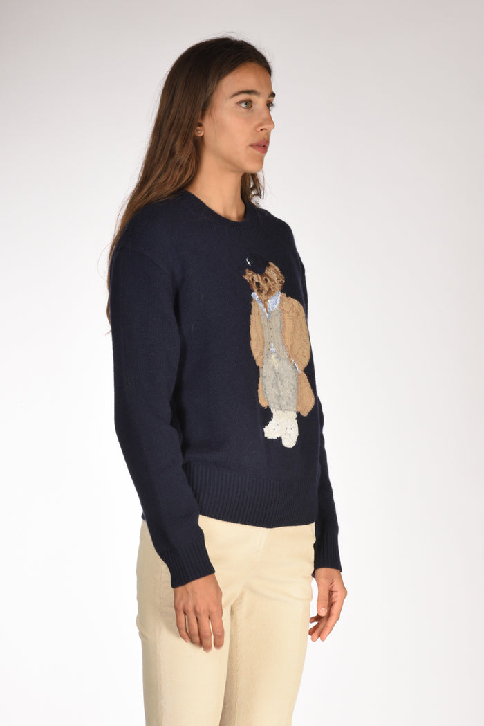 Polo Ralph Lauren Maglia Bear Blu Donna - 4
