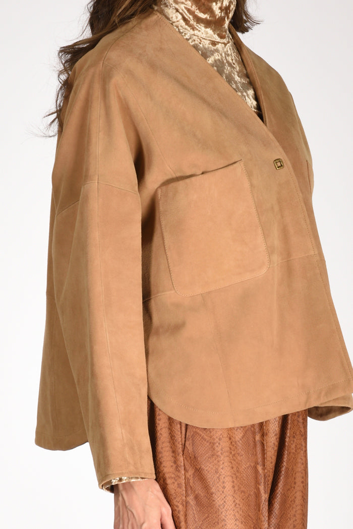 Forte Forte Giacca Pelle Beige Donna - 3