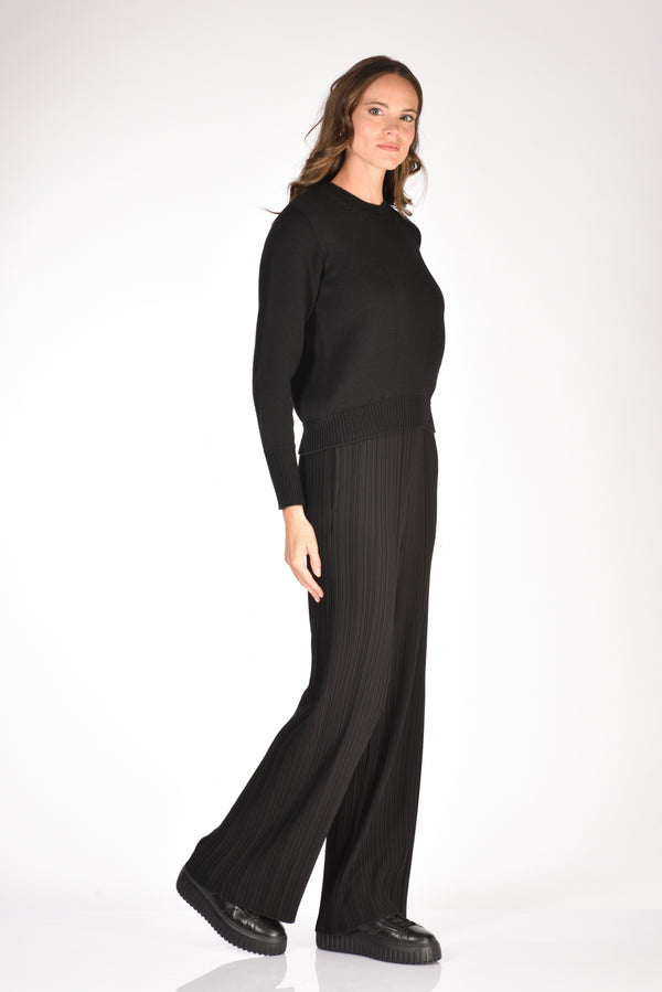 Forte Forte Pantalone Plisse Nero Donna-2