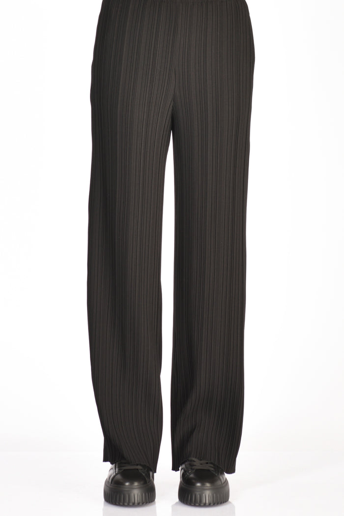 Forte Forte Pantalone Plisse Nero Donna - 3