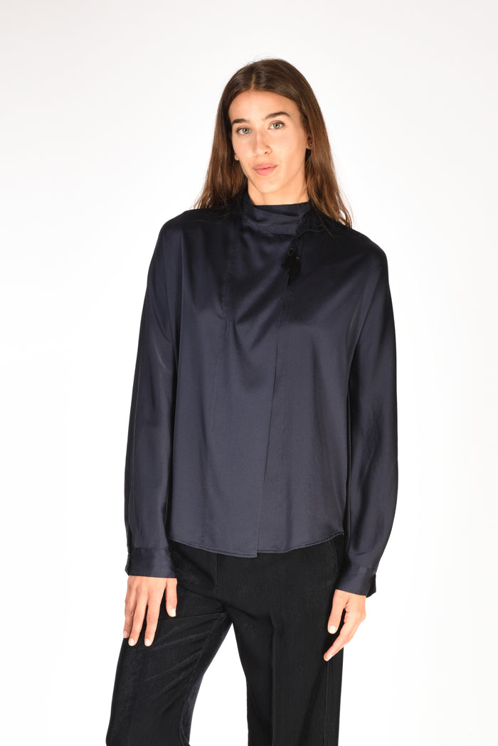 Forte Forte Camicia Kimono Blu Donna - 1