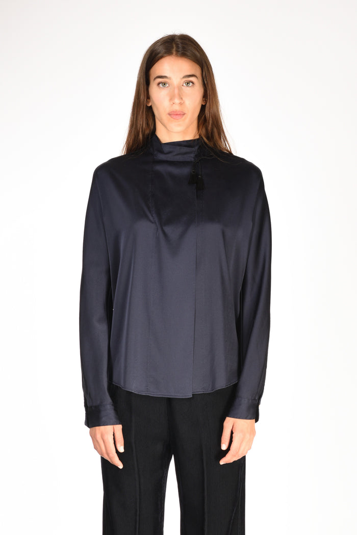 Forte Forte Camicia Kimono Blu Donna - 2