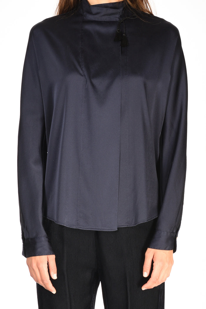 Forte Forte Camicia Kimono Blu Donna - 3