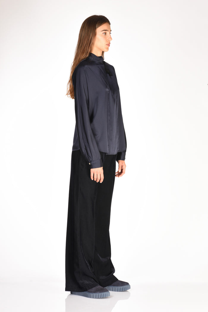Forte Forte Camicia Kimono Blu Donna - 4