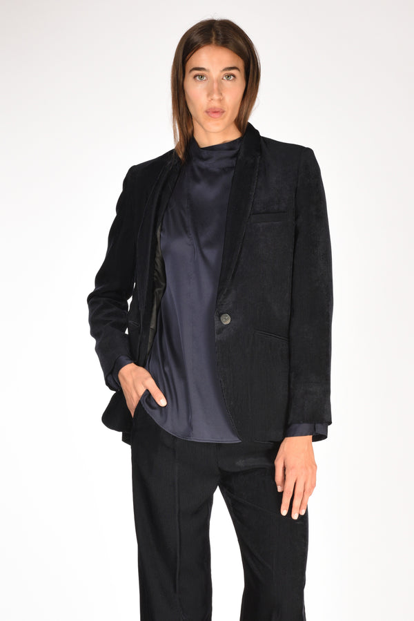 Forte Forte Giacca Velluto Blu Donna