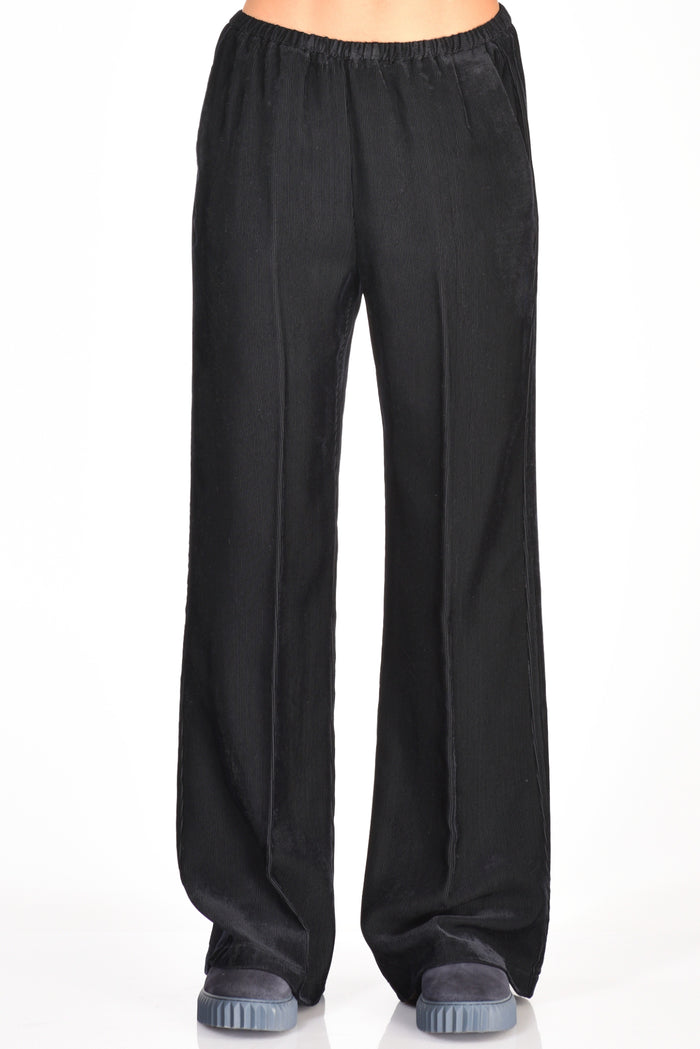Forte Forte Pantalone Velluto Blu Donna - 3