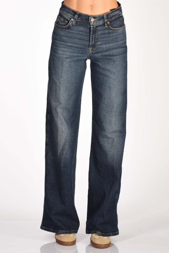 7 For All Mankind Jeans Lotta Cisco Blu Donna - 3
