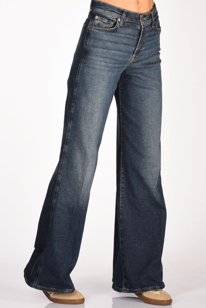 7 For All Mankind Jeans Lotta Cisco Blu Donna - 4