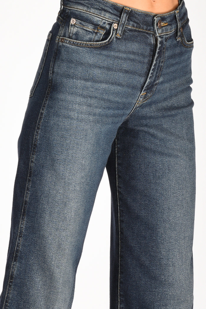 7 For All Mankind Jeans Lotta Cisco Blu Donna - 5